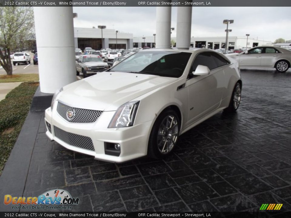 2012 Cadillac CTS -V Coupe White Diamond Tricoat / Ebony/Ebony Photo #1