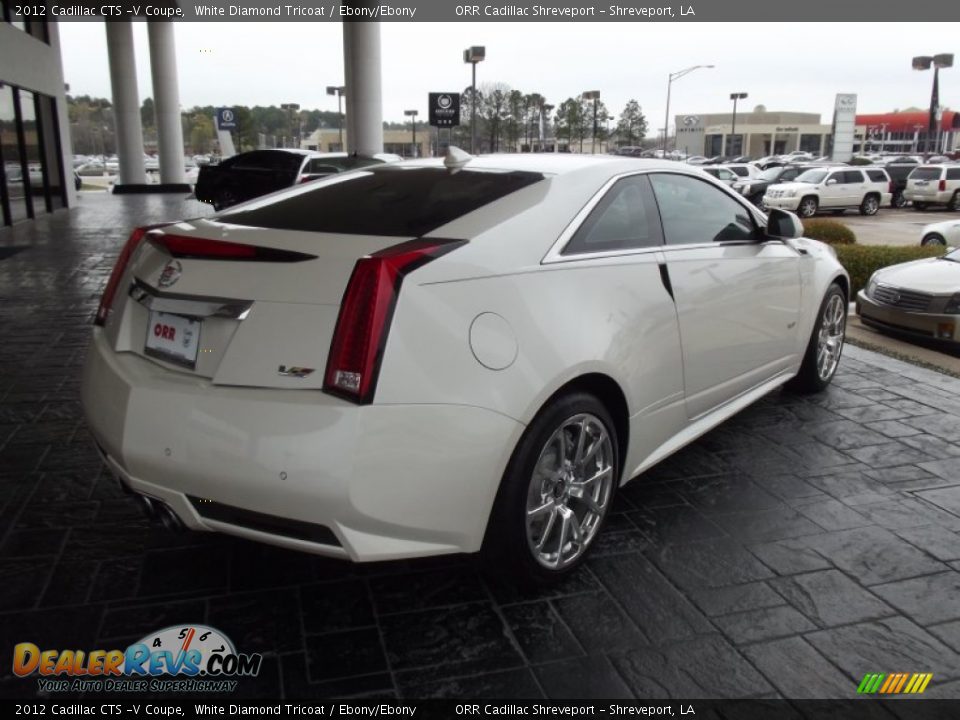 2012 Cadillac CTS -V Coupe White Diamond Tricoat / Ebony/Ebony Photo #3