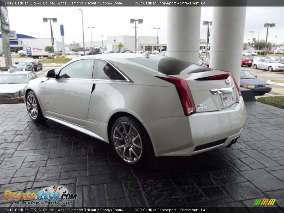 2012 Cadillac CTS -V Coupe White Diamond Tricoat / Ebony/Ebony Photo #4