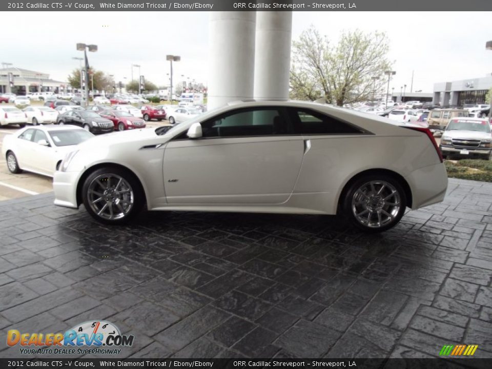 2012 Cadillac CTS -V Coupe White Diamond Tricoat / Ebony/Ebony Photo #5