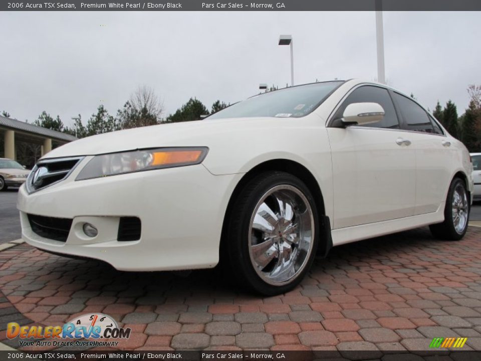 2006 Acura TSX Sedan Premium White Pearl / Ebony Black Photo #1