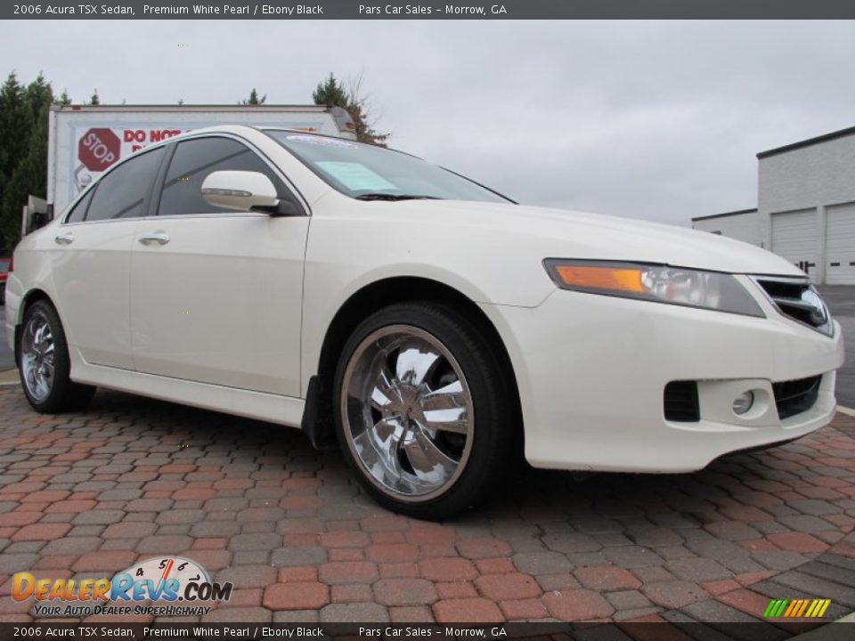 2006 Acura TSX Sedan Premium White Pearl / Ebony Black Photo #4