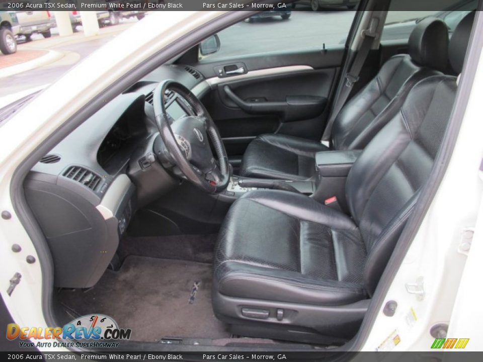 2006 Acura TSX Sedan Premium White Pearl / Ebony Black Photo #6