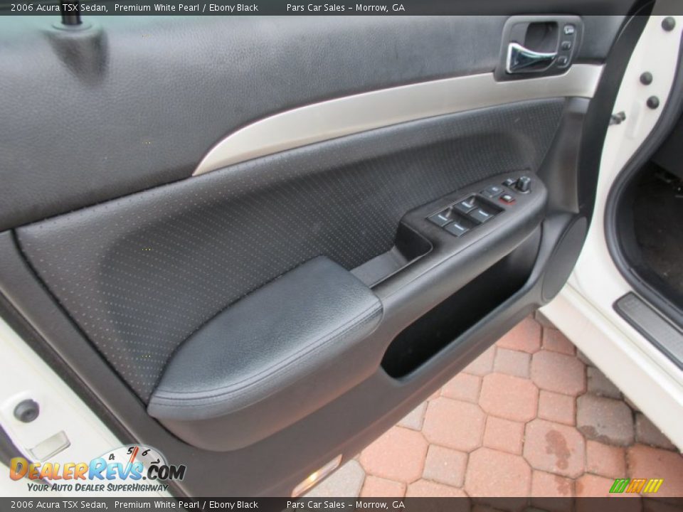 2006 Acura TSX Sedan Premium White Pearl / Ebony Black Photo #7