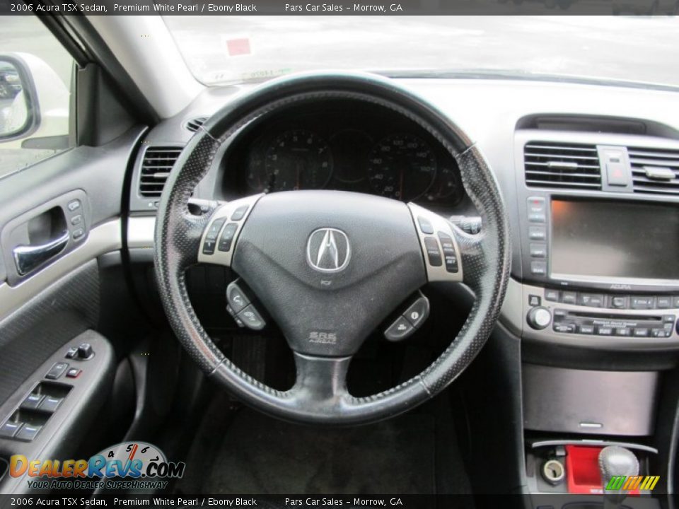 2006 Acura TSX Sedan Premium White Pearl / Ebony Black Photo #13