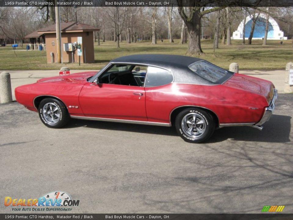 1969 Pontiac GTO Hardtop Matador Red / Black Photo #3