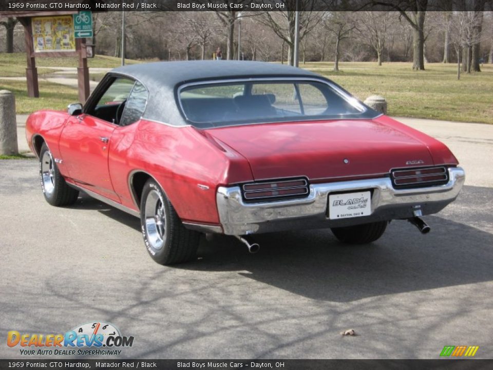 1969 Pontiac GTO Hardtop Matador Red / Black Photo #4