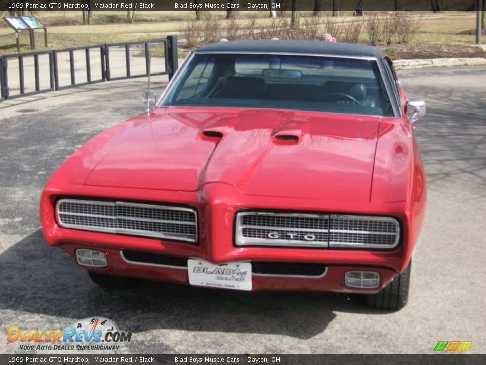 1969 Pontiac GTO Hardtop Matador Red / Black Photo #5