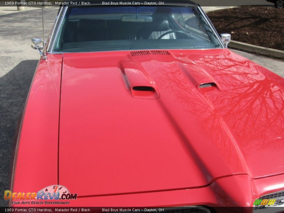 1969 Pontiac GTO Hardtop Matador Red / Black Photo #6