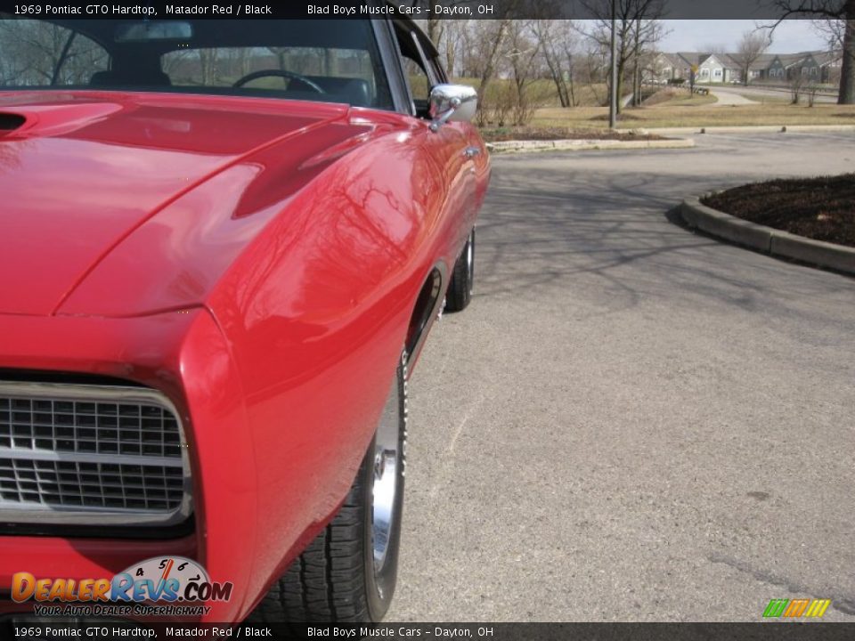 1969 Pontiac GTO Hardtop Matador Red / Black Photo #7