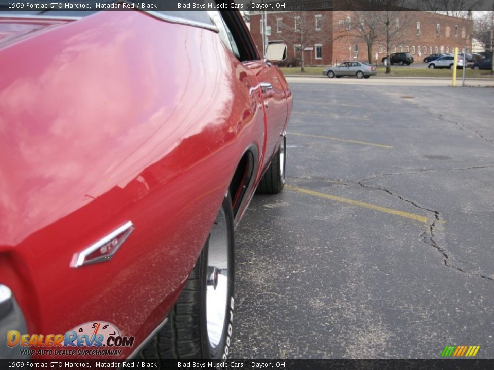 1969 Pontiac GTO Hardtop Matador Red / Black Photo #8