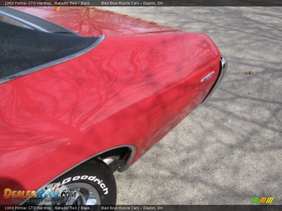 1969 Pontiac GTO Hardtop Matador Red / Black Photo #9