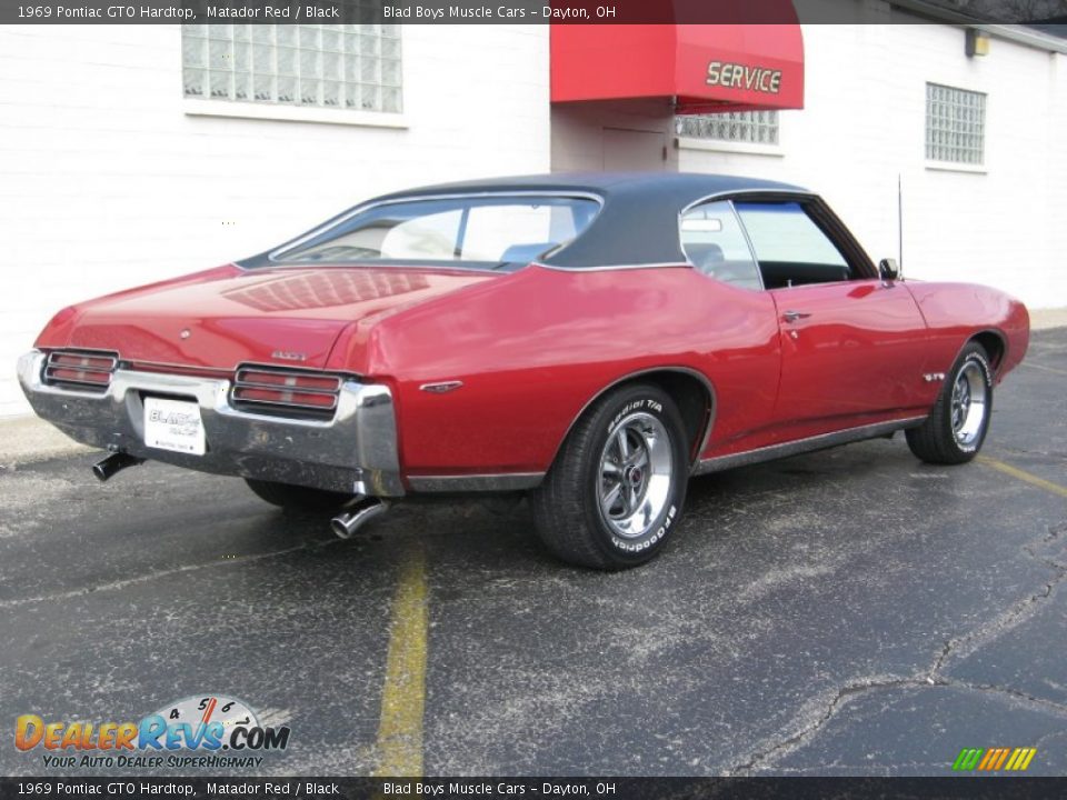 1969 Pontiac GTO Hardtop Matador Red / Black Photo #10