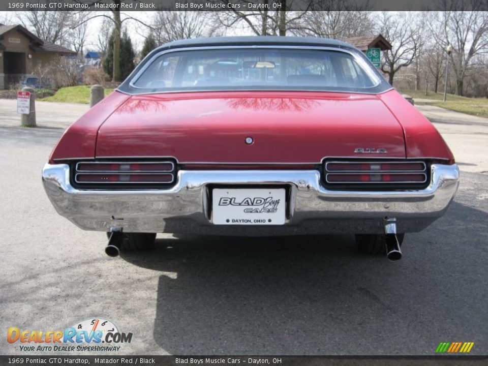 1969 Pontiac GTO Hardtop Matador Red / Black Photo #12