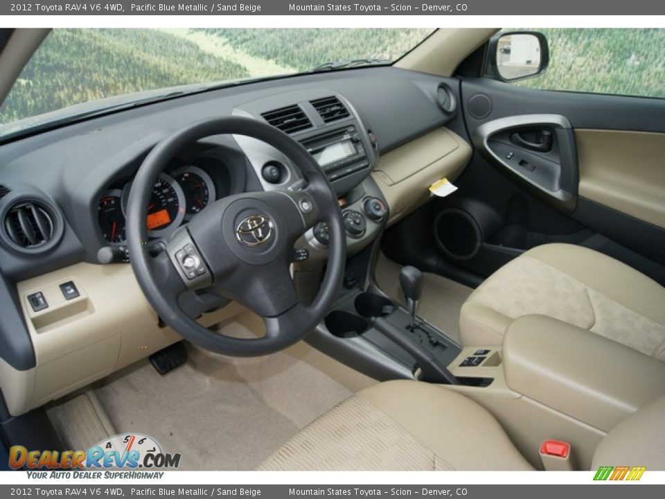 Sand Beige Interior 2012 Toyota Rav4 V6 4wd Photo 5