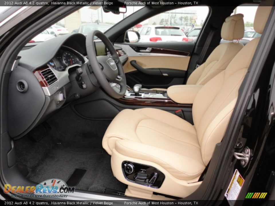 Velvet Beige Interior - 2012 Audi A8 4.2 quattro Photo #5