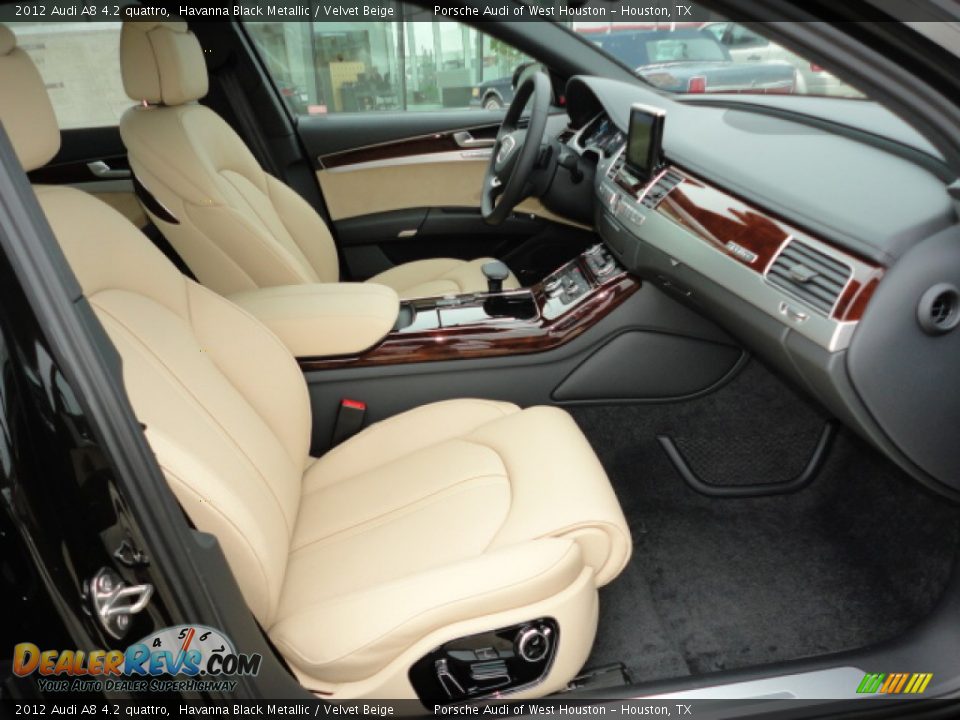 Velvet Beige Interior - 2012 Audi A8 4.2 quattro Photo #8