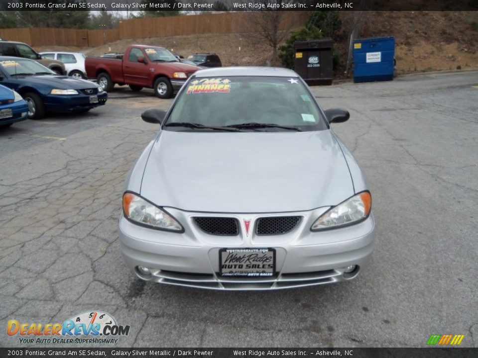 2003 Pontiac Grand Am SE Sedan Galaxy Silver Metallic / Dark Pewter Photo #3
