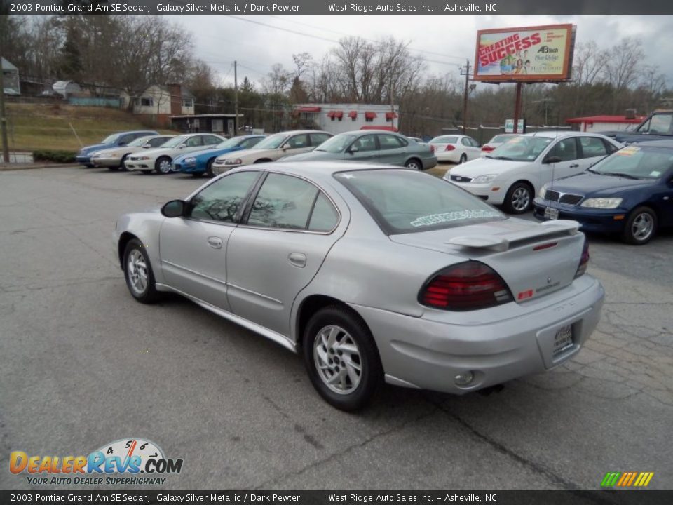 2003 Pontiac Grand Am SE Sedan Galaxy Silver Metallic / Dark Pewter Photo #6