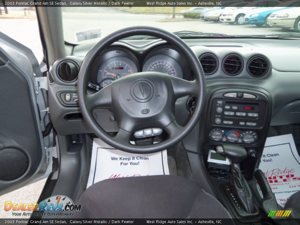 2003 Pontiac Grand Am SE Sedan Galaxy Silver Metallic / Dark Pewter Photo #12