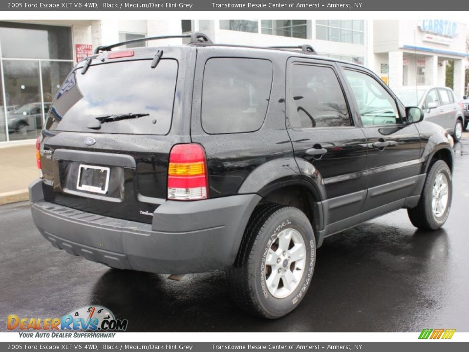 2005 Ford Escape XLT V6 4WD Black / Medium/Dark Flint Grey Photo #2