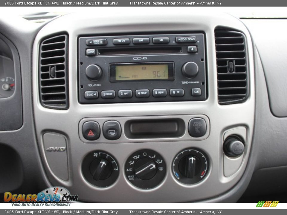 2005 Ford Escape XLT V6 4WD Black / Medium/Dark Flint Grey Photo #5