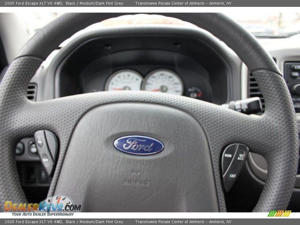2005 Ford Escape XLT V6 4WD Black / Medium/Dark Flint Grey Photo #6
