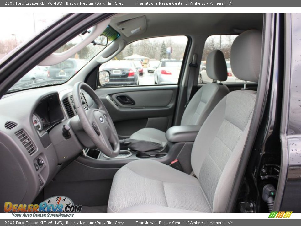 2005 Ford Escape XLT V6 4WD Black / Medium/Dark Flint Grey Photo #10