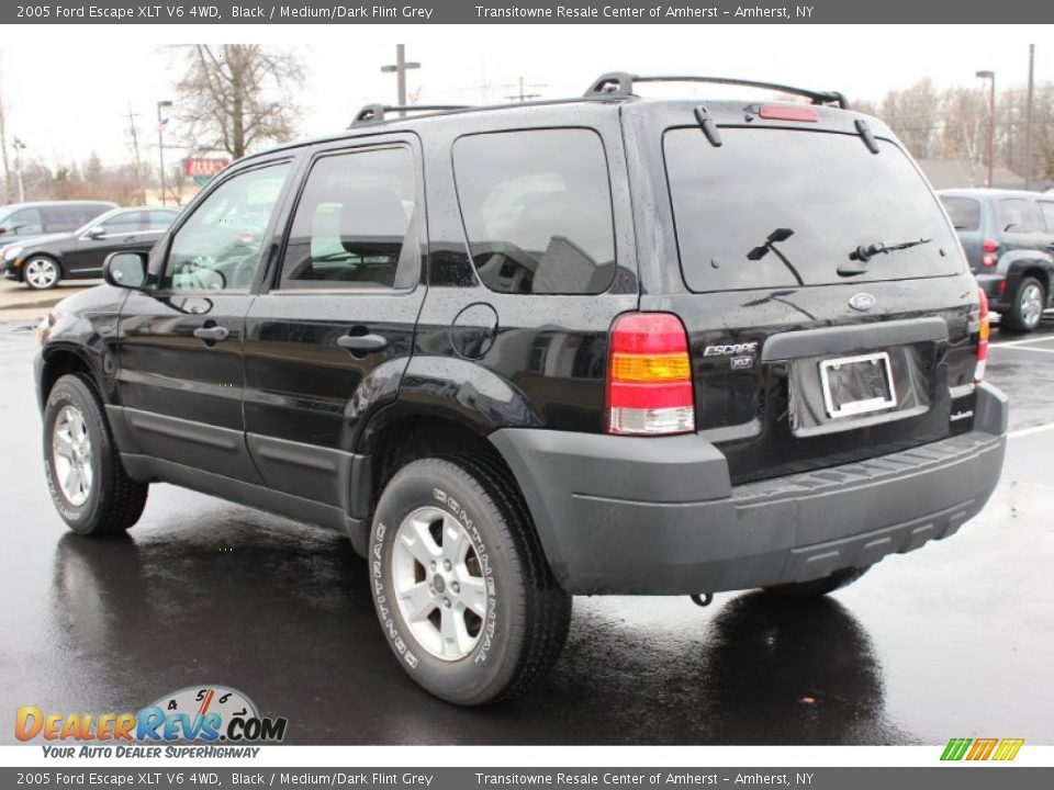 2005 Ford Escape XLT V6 4WD Black / Medium/Dark Flint Grey Photo #15
