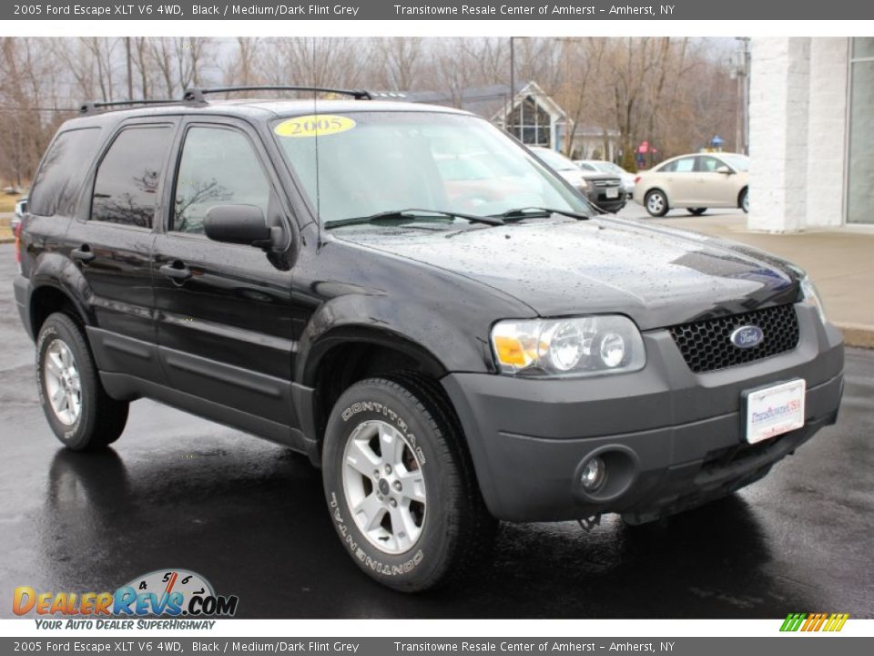 2005 Ford Escape XLT V6 4WD Black / Medium/Dark Flint Grey Photo #18