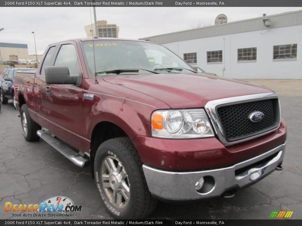 2006 Ford F150 XLT SuperCab 4x4 Dark Toreador Red Metallic / Medium/Dark Flint Photo #5