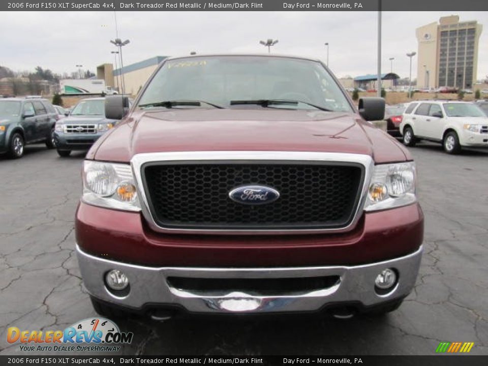2006 Ford F150 XLT SuperCab 4x4 Dark Toreador Red Metallic / Medium/Dark Flint Photo #6