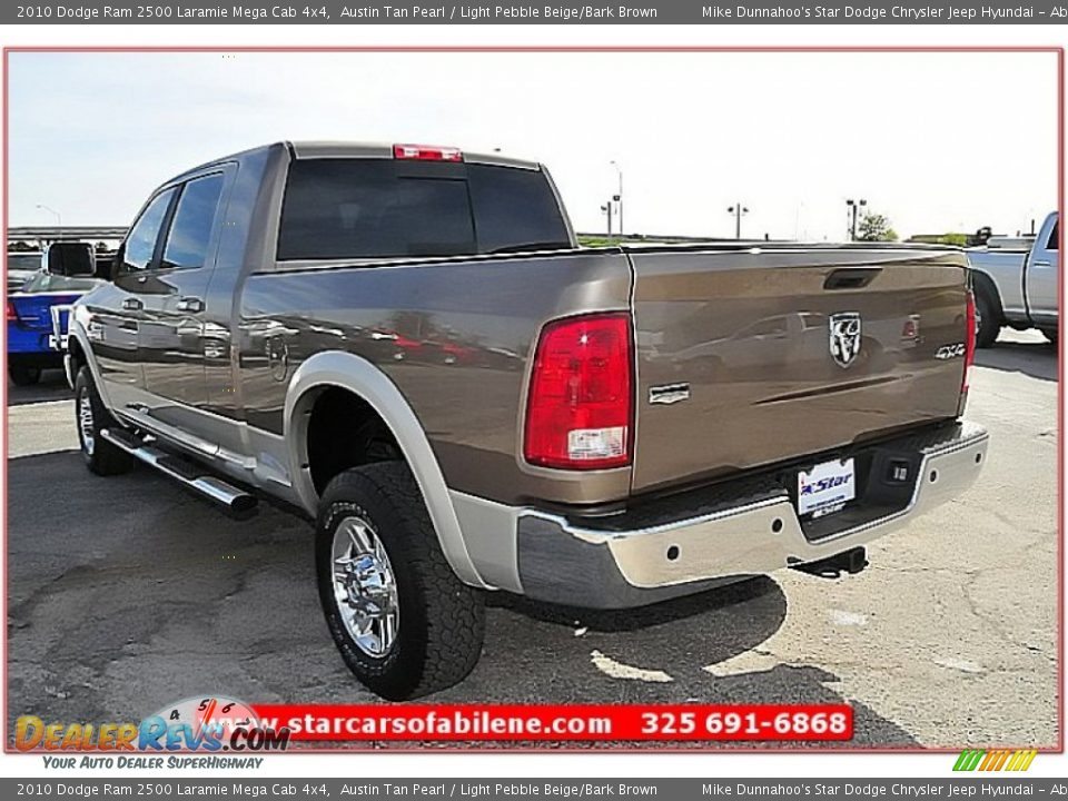 2010 Dodge Ram 2500 Laramie Mega Cab 4x4 Austin Tan Pearl / Light Pebble Beige/Bark Brown Photo #3