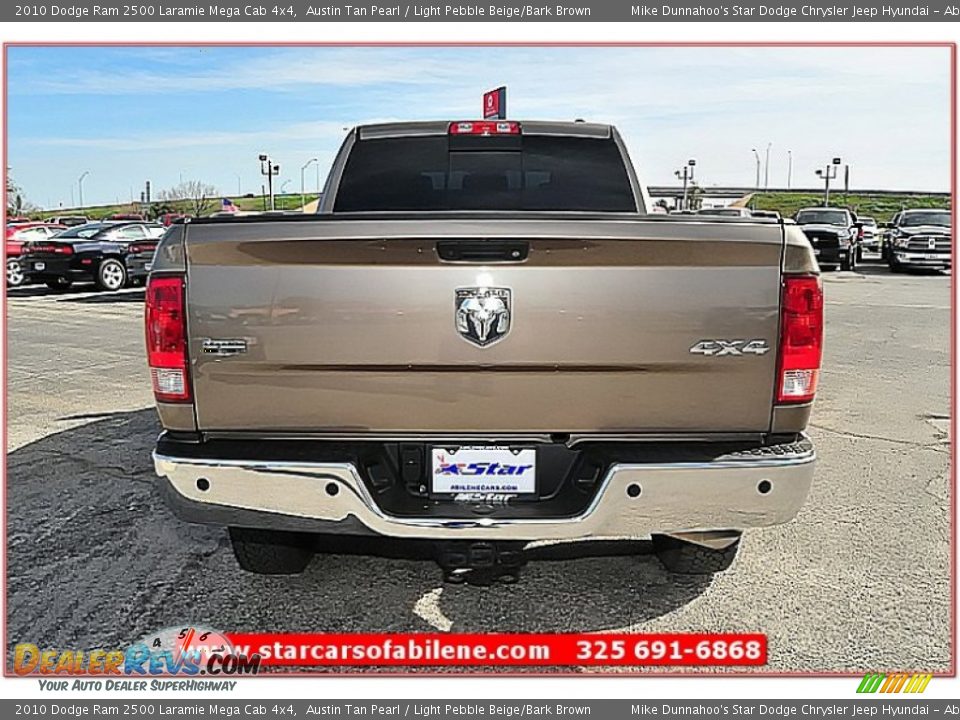 2010 Dodge Ram 2500 Laramie Mega Cab 4x4 Austin Tan Pearl / Light Pebble Beige/Bark Brown Photo #4