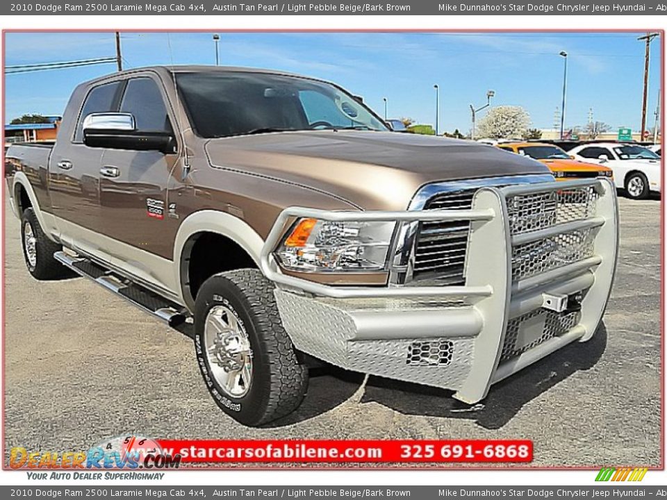 2010 Dodge Ram 2500 Laramie Mega Cab 4x4 Austin Tan Pearl / Light Pebble Beige/Bark Brown Photo #13