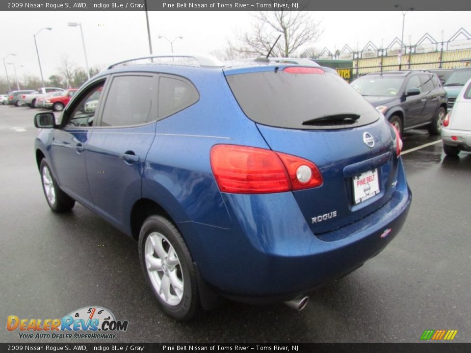 2009 Nissan Rogue SL AWD Indigo Blue / Gray Photo #5