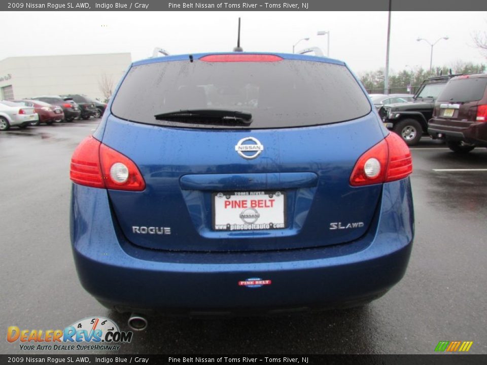 2009 Nissan Rogue SL AWD Indigo Blue / Gray Photo #6