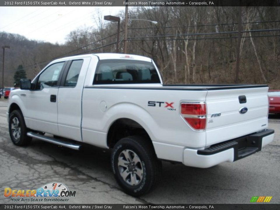 2012 Ford F150 Stx Supercab 4x4 Oxford White   Steel Gray Photo #6 