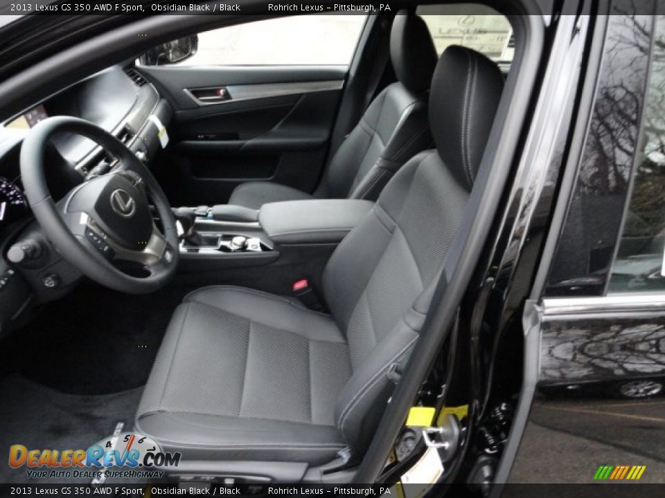 Black Interior - 2013 Lexus GS 350 AWD F Sport Photo #10
