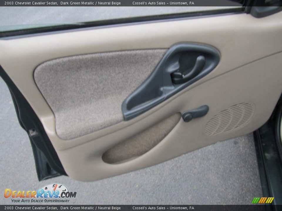 2003 Chevrolet Cavalier Sedan Dark Green Metallic / Neutral Beige Photo #8