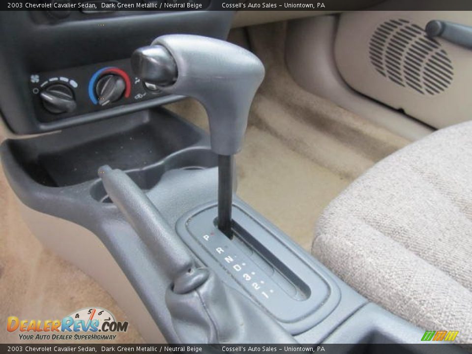 2003 Chevrolet Cavalier Sedan Dark Green Metallic / Neutral Beige Photo #13