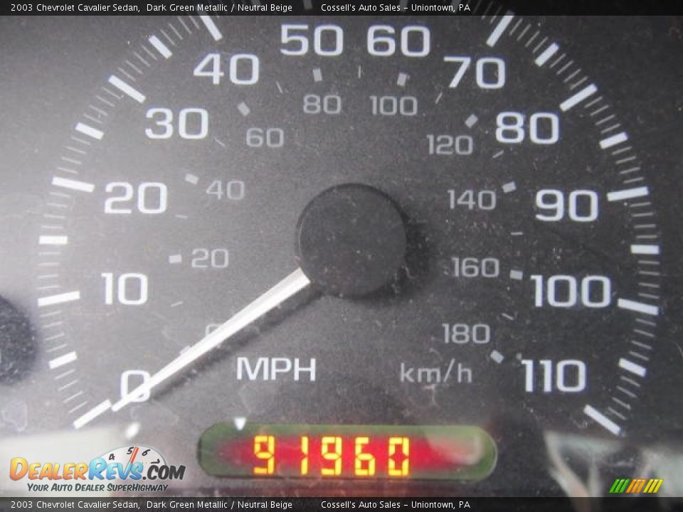 2003 Chevrolet Cavalier Sedan Dark Green Metallic / Neutral Beige Photo #15