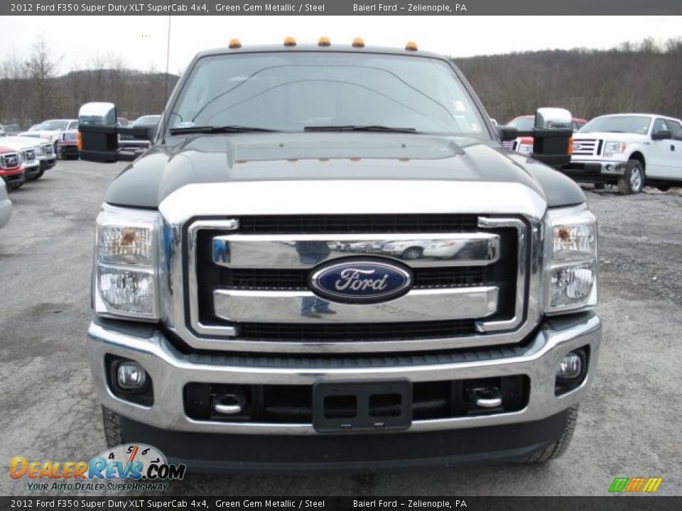 2012 Ford F350 Super Duty XLT SuperCab 4x4 Green Gem Metallic / Steel Photo #3