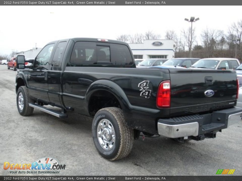 2012 Ford F350 Super Duty XLT SuperCab 4x4 Green Gem Metallic / Steel Photo #6