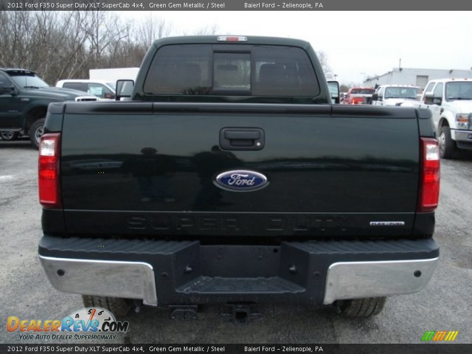 2012 Ford F350 Super Duty XLT SuperCab 4x4 Green Gem Metallic / Steel Photo #7