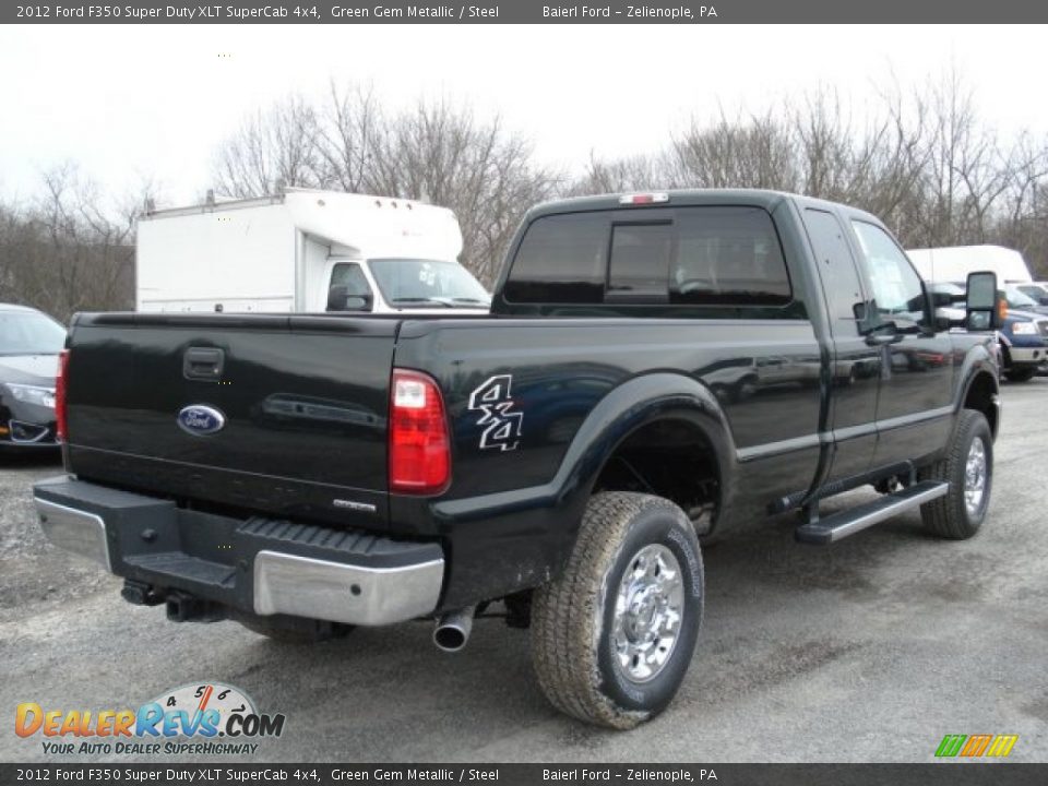 2012 Ford F350 Super Duty XLT SuperCab 4x4 Green Gem Metallic / Steel Photo #8