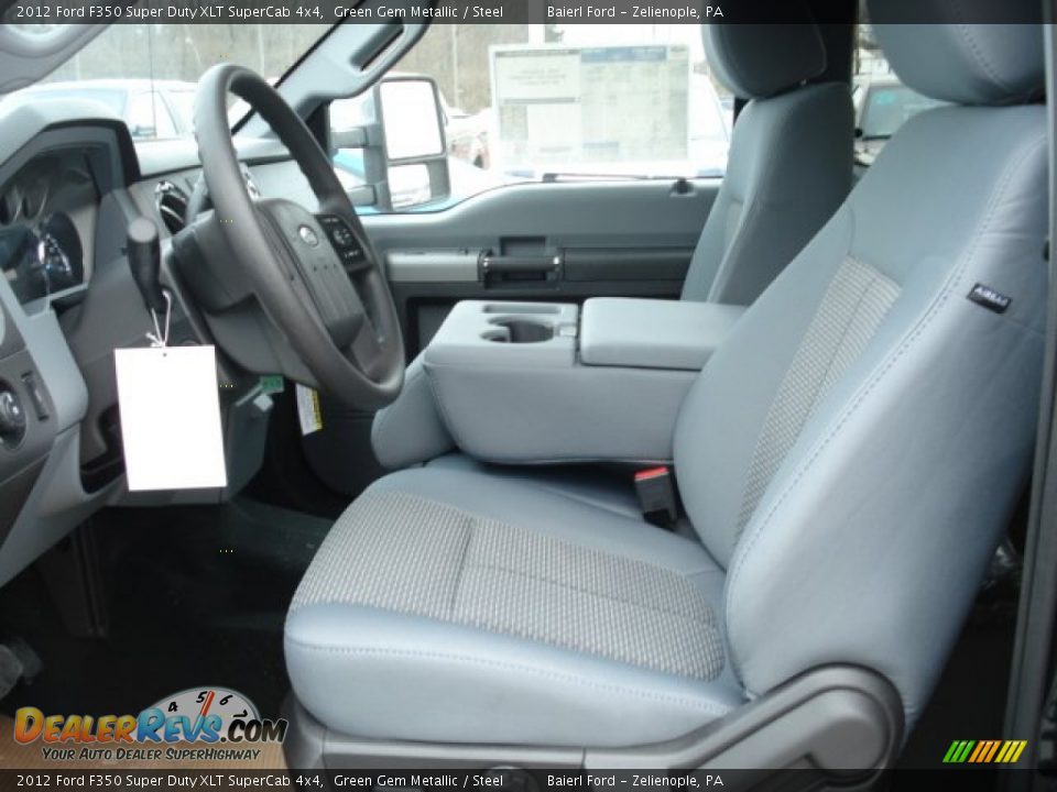 2012 Ford F350 Super Duty XLT SuperCab 4x4 Green Gem Metallic / Steel Photo #11