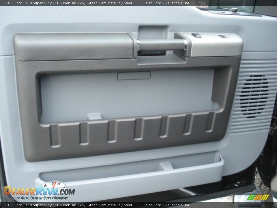 2012 Ford F350 Super Duty XLT SuperCab 4x4 Green Gem Metallic / Steel Photo #12