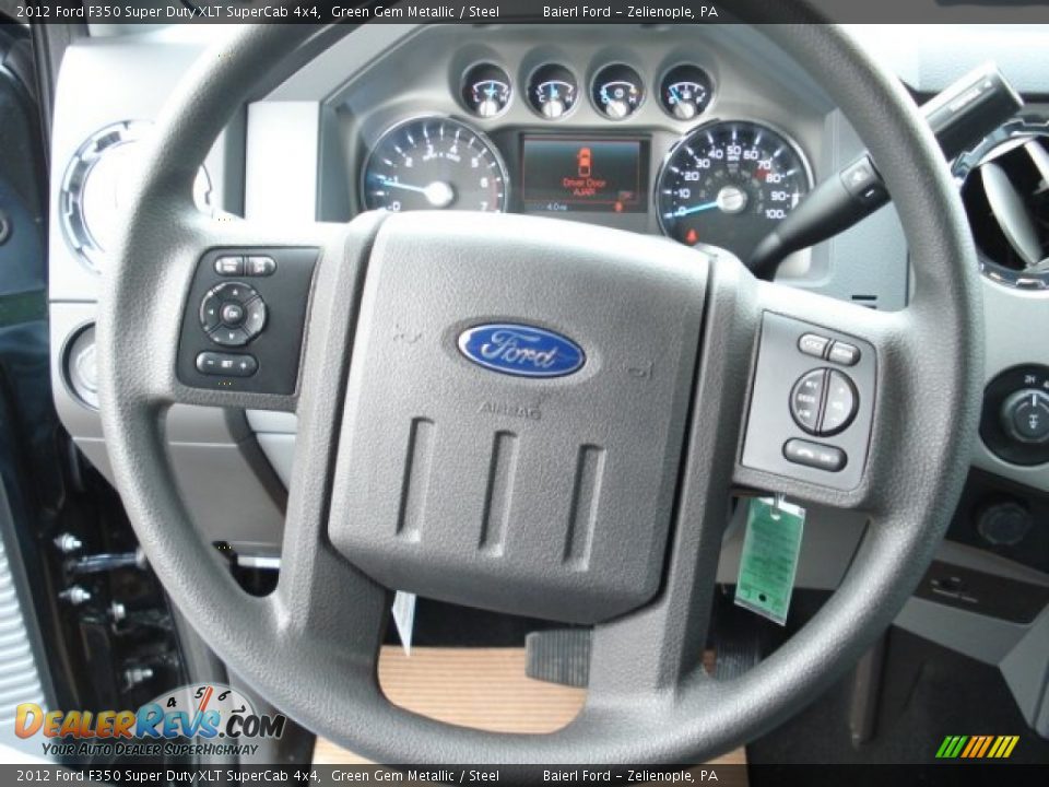 2012 Ford F350 Super Duty XLT SuperCab 4x4 Green Gem Metallic / Steel Photo #18
