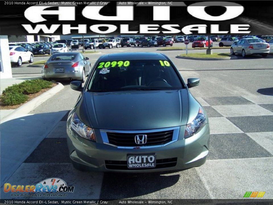 2010 Honda Accord EX-L Sedan Mystic Green Metallic / Gray Photo #2